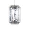 8″ Silver Rectangle Jewel Glitter Ornament – Sparkling Acrylic Jewel